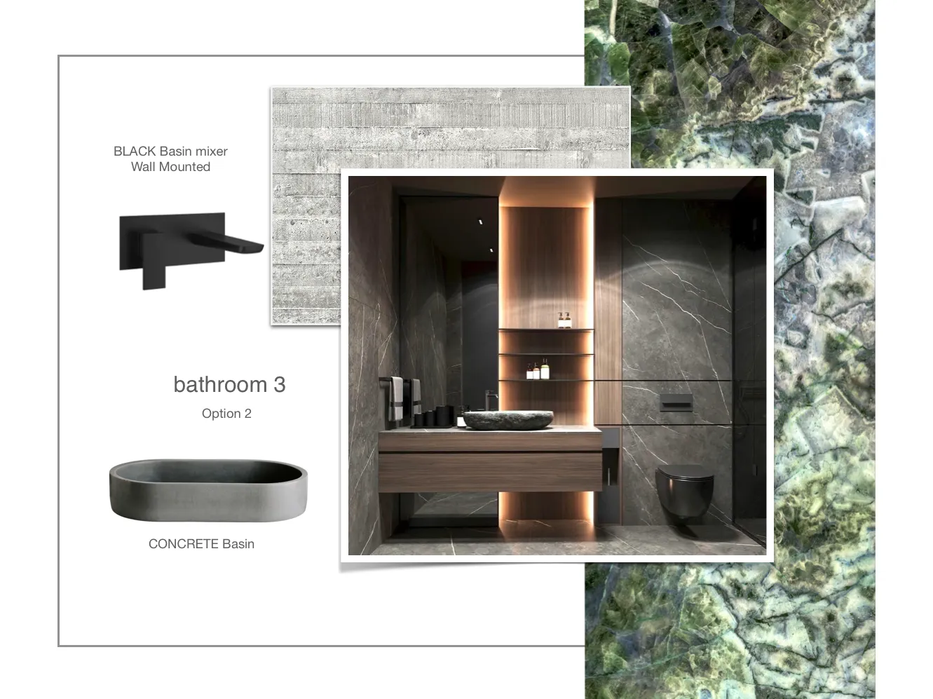 Coordinated interior finishes