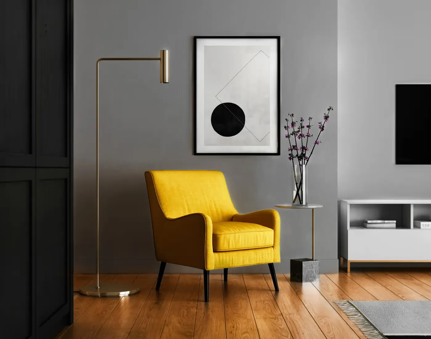 Sculptural interior detail